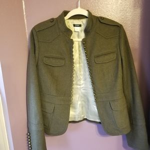 Heavy Wool Green Military Jacket